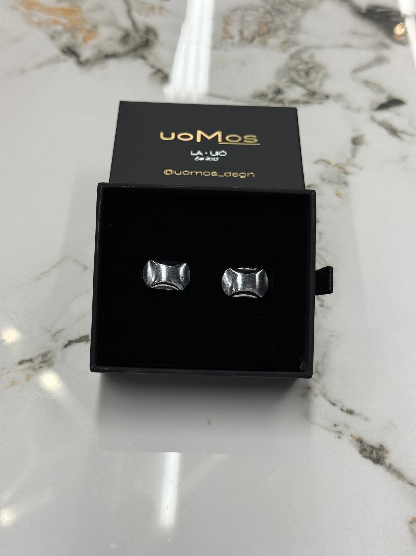 Polished Steel Curve Cufflinks