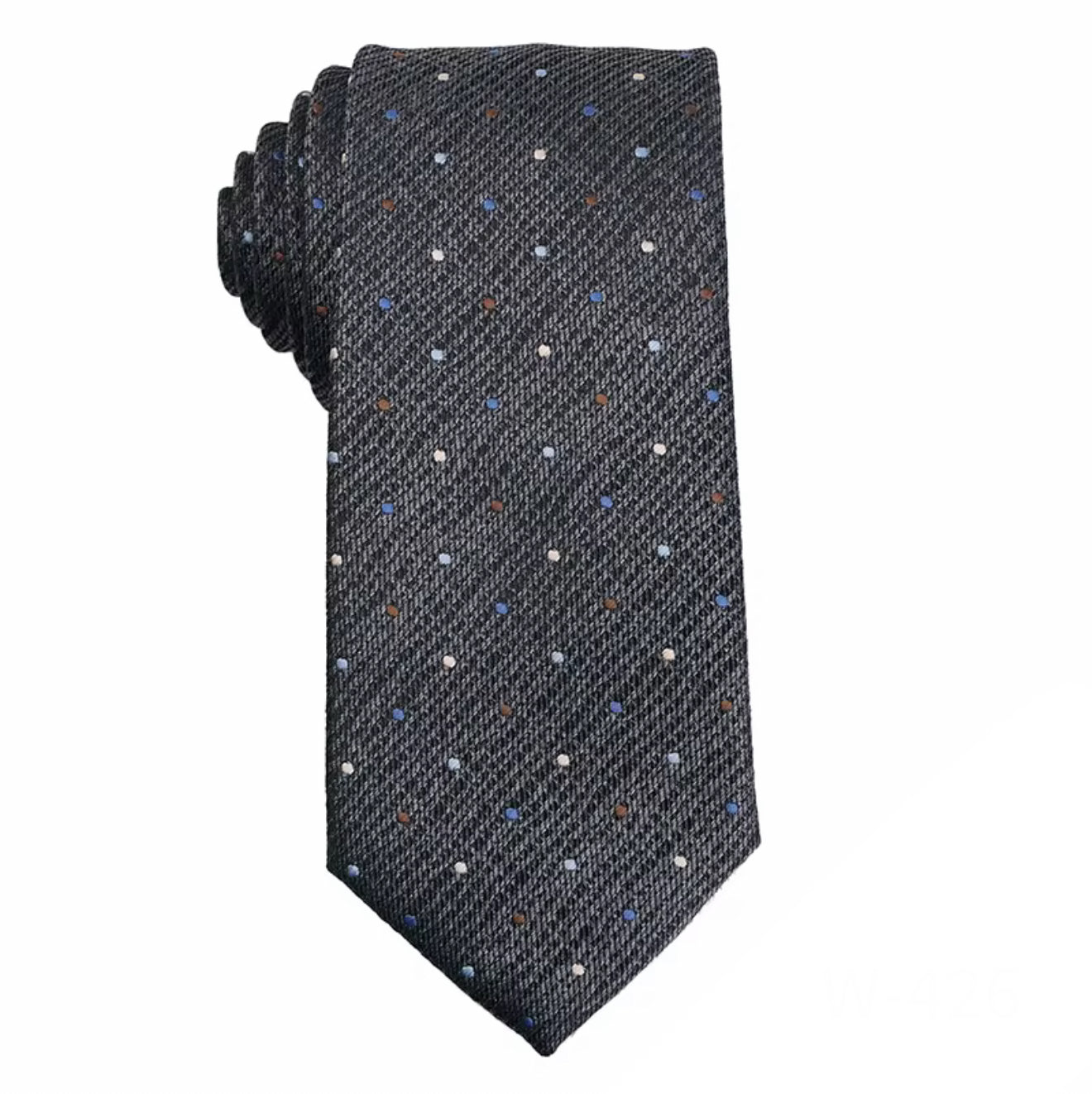 Necktie Charcoal dotted