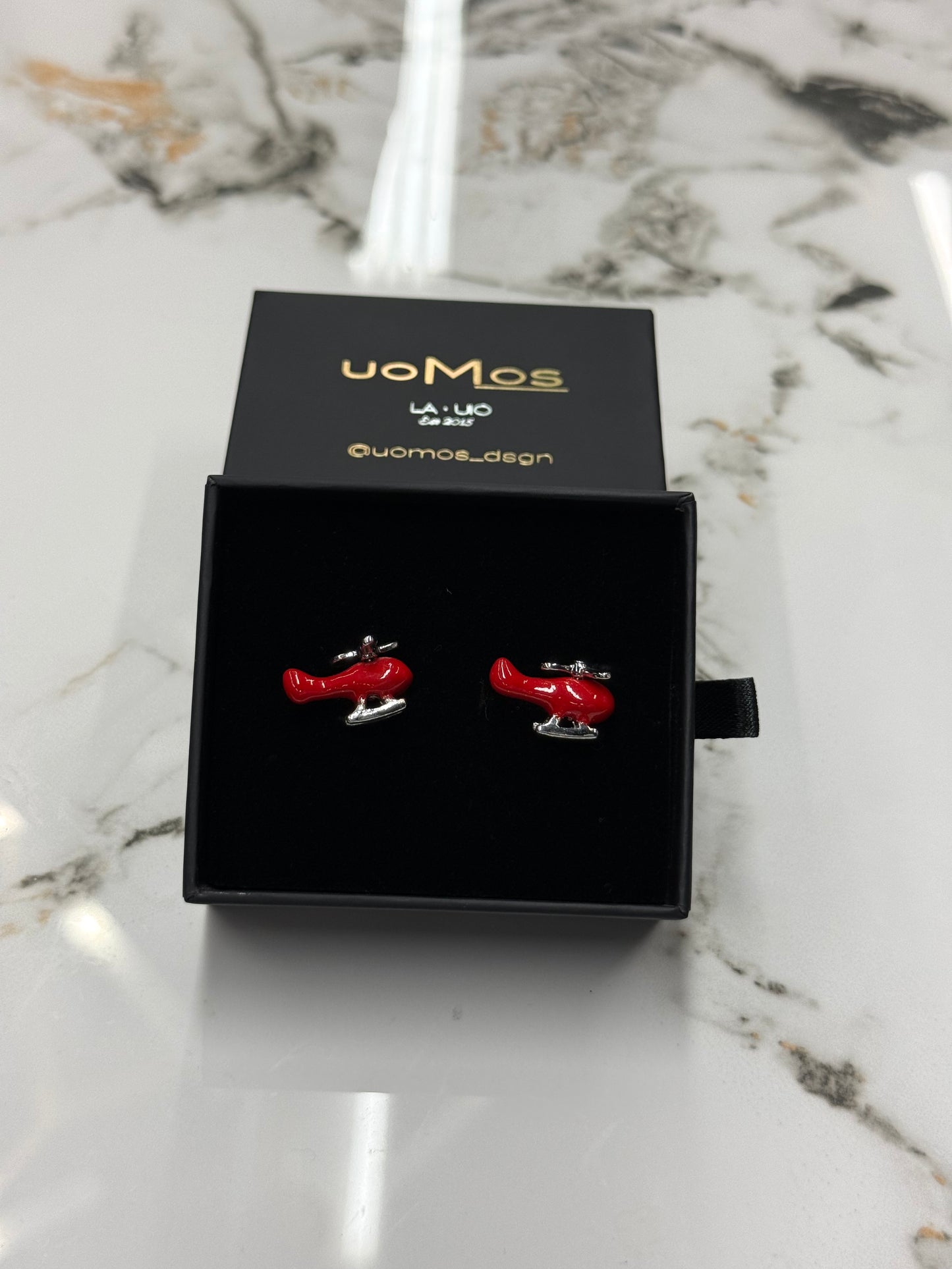 Red Helicopter Cufflinks