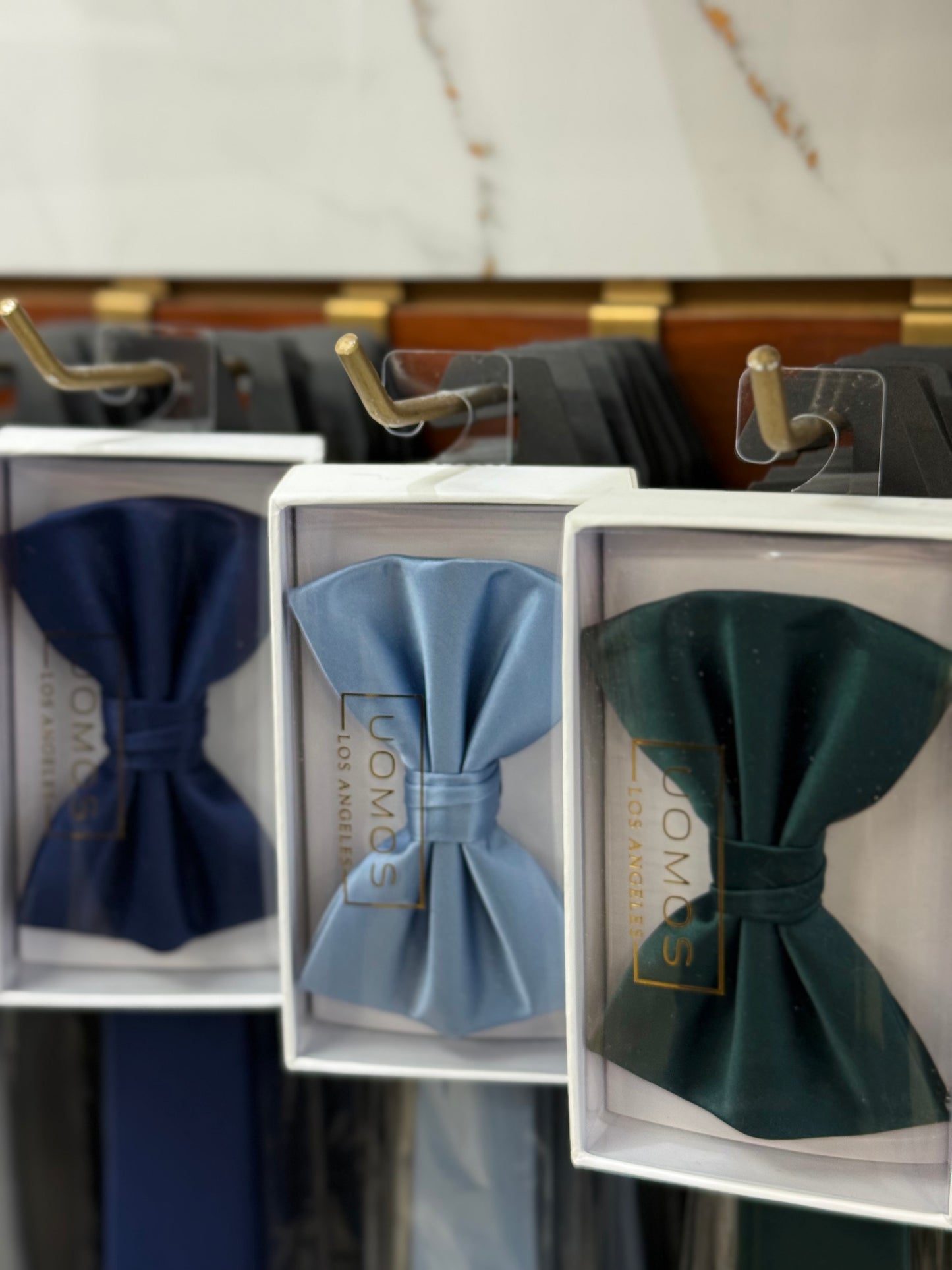 Powder Dusty Blue Bow tie & Pocket Square set.