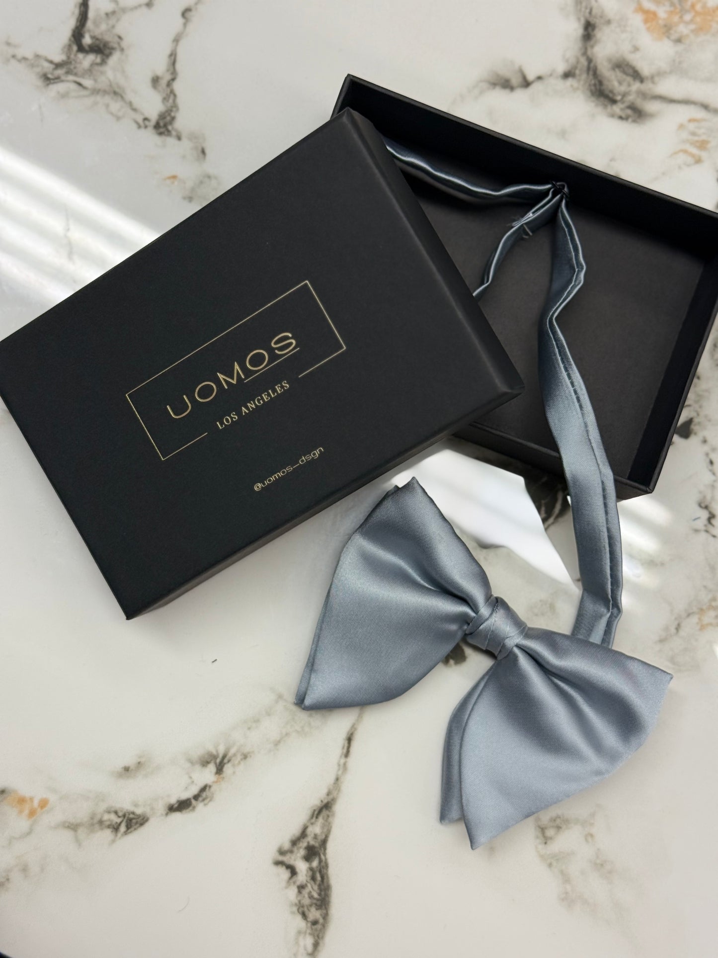 Silver Big butterfly bow tie