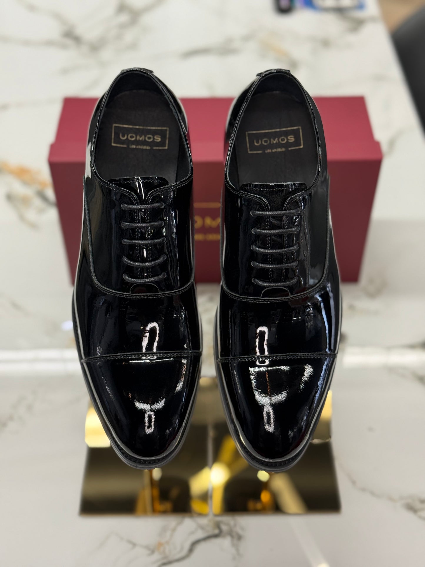 UOMOS Oxford Black pure patent leather Tuxedo