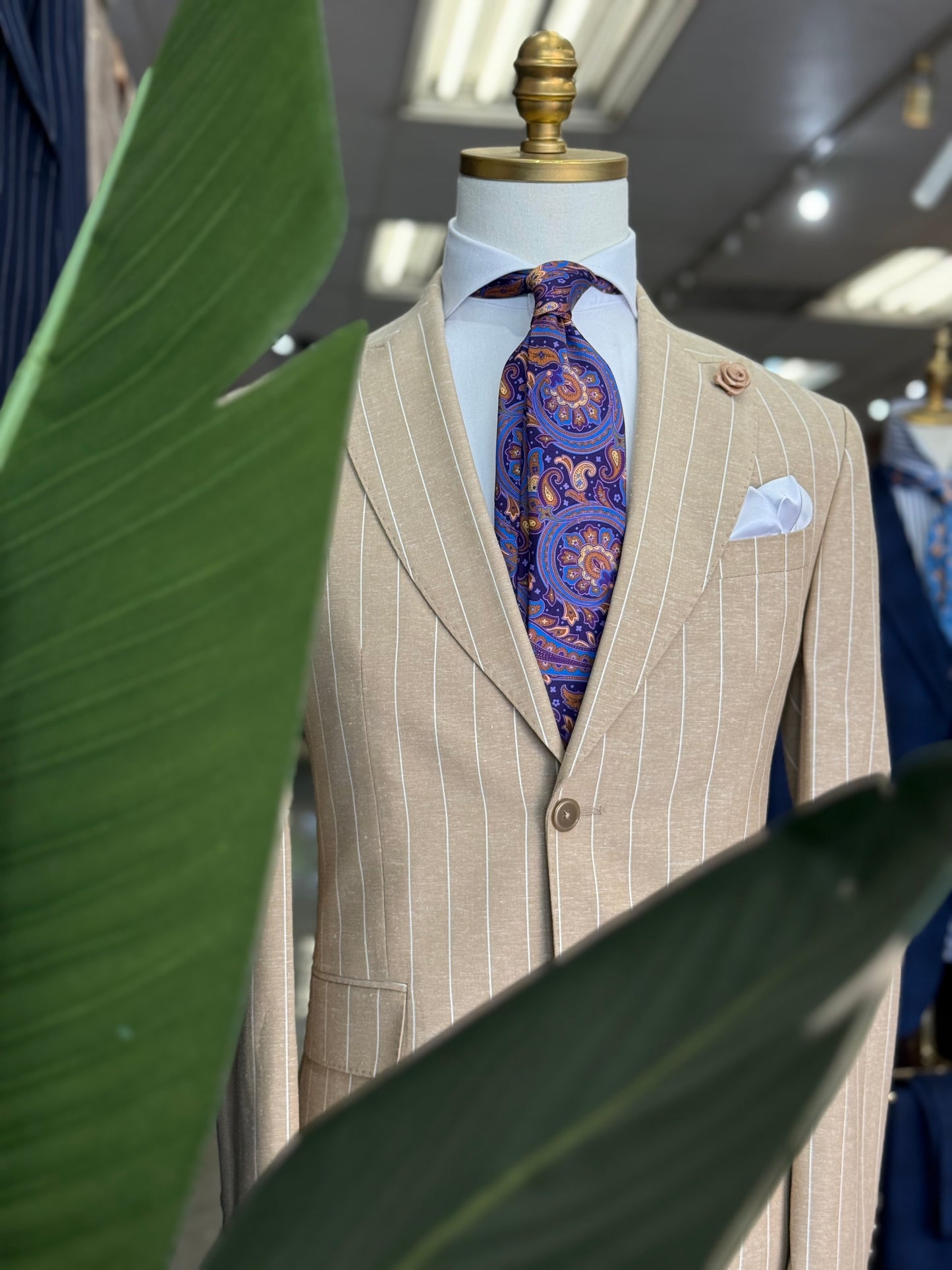 Necktie purple paisley