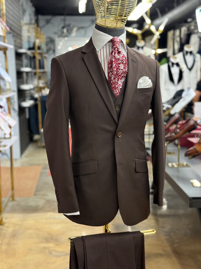 Necktie Burgundy & White Floral