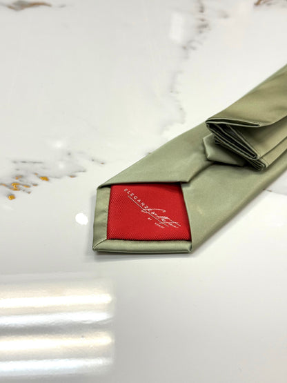 Sage Green Tie & Pocket Square Set