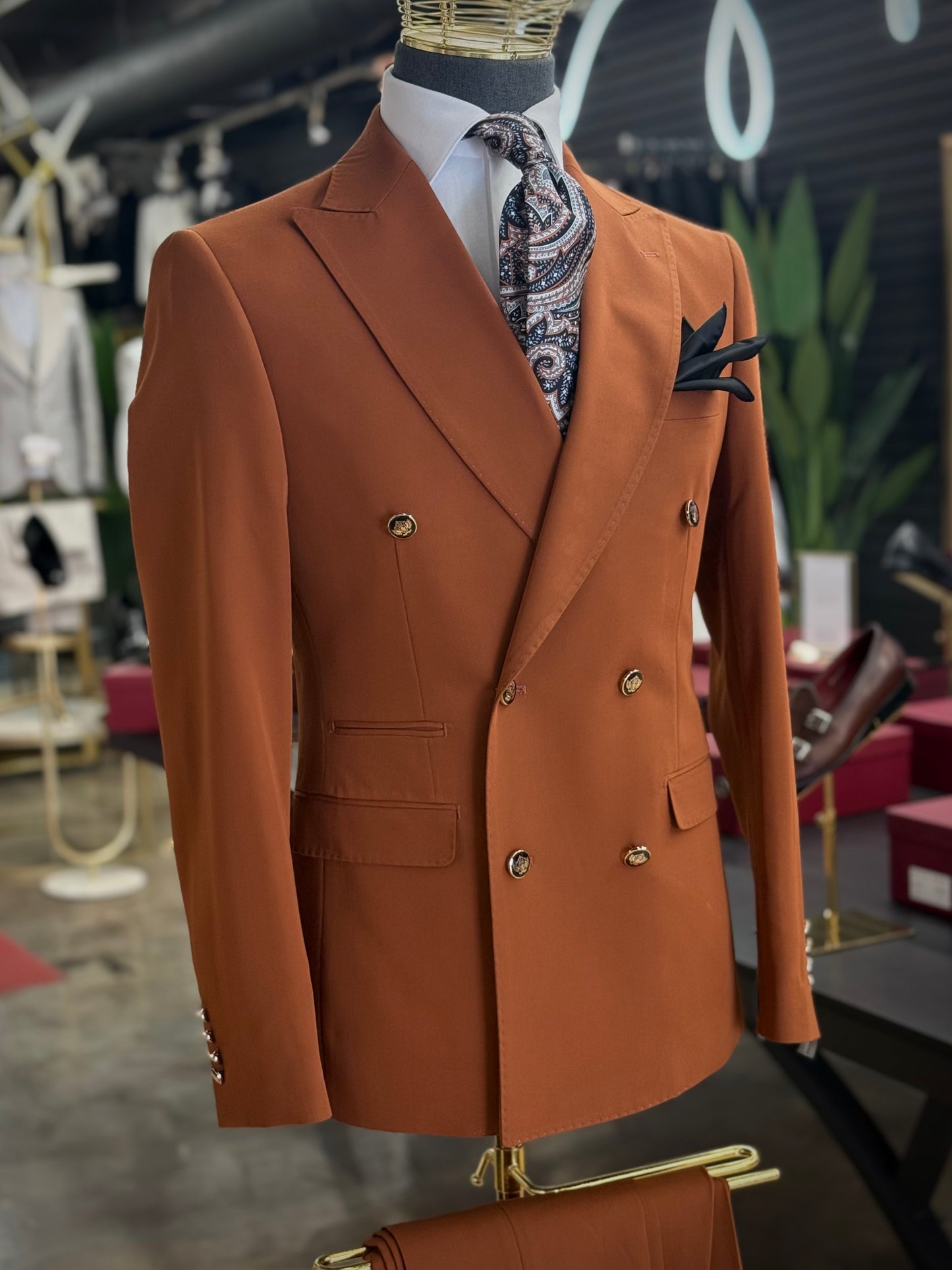 Terracota Double-Breasted Suit