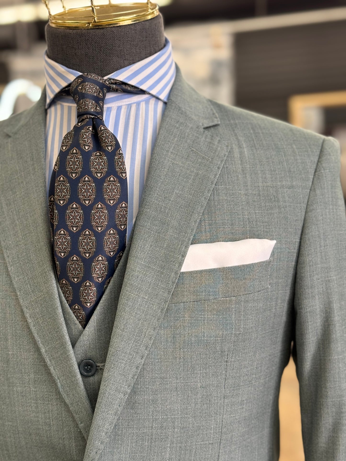 Necktie Medallion Midnigth & Bronce