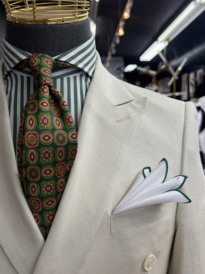 Necktie Green Medallion
