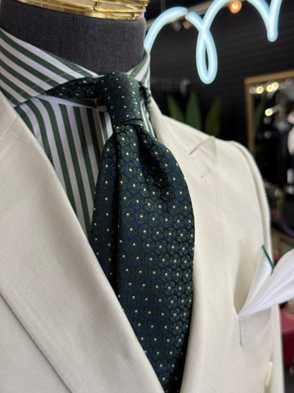 Necktie Medallion Emerald & Midnight Blue