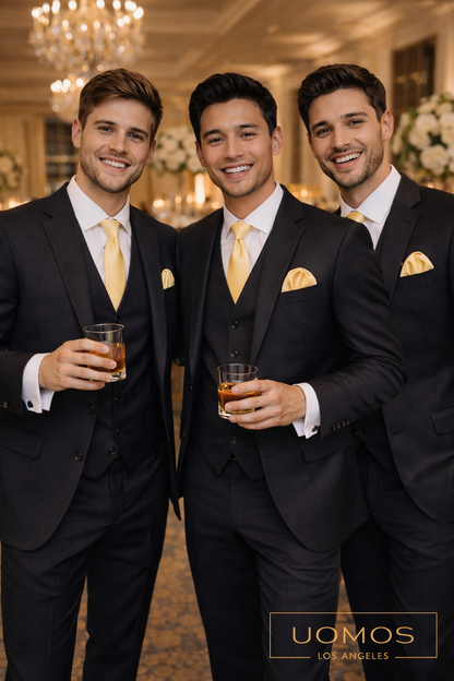 Butter Champagne Tie & Pocket Square Set