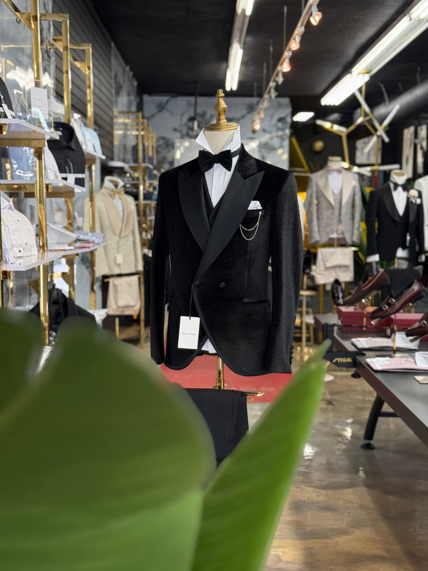 Midnight Sparkle Velvet Black Tie Tuxedo