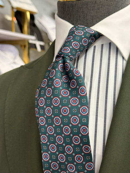 Necktie Deep Green Medallion