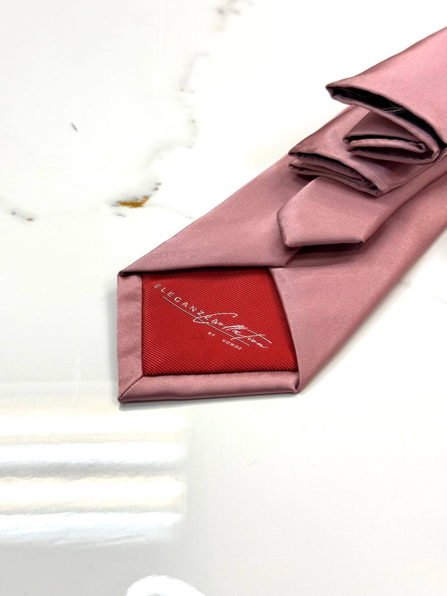 Dusty Rose Tie & Pocket Square Set