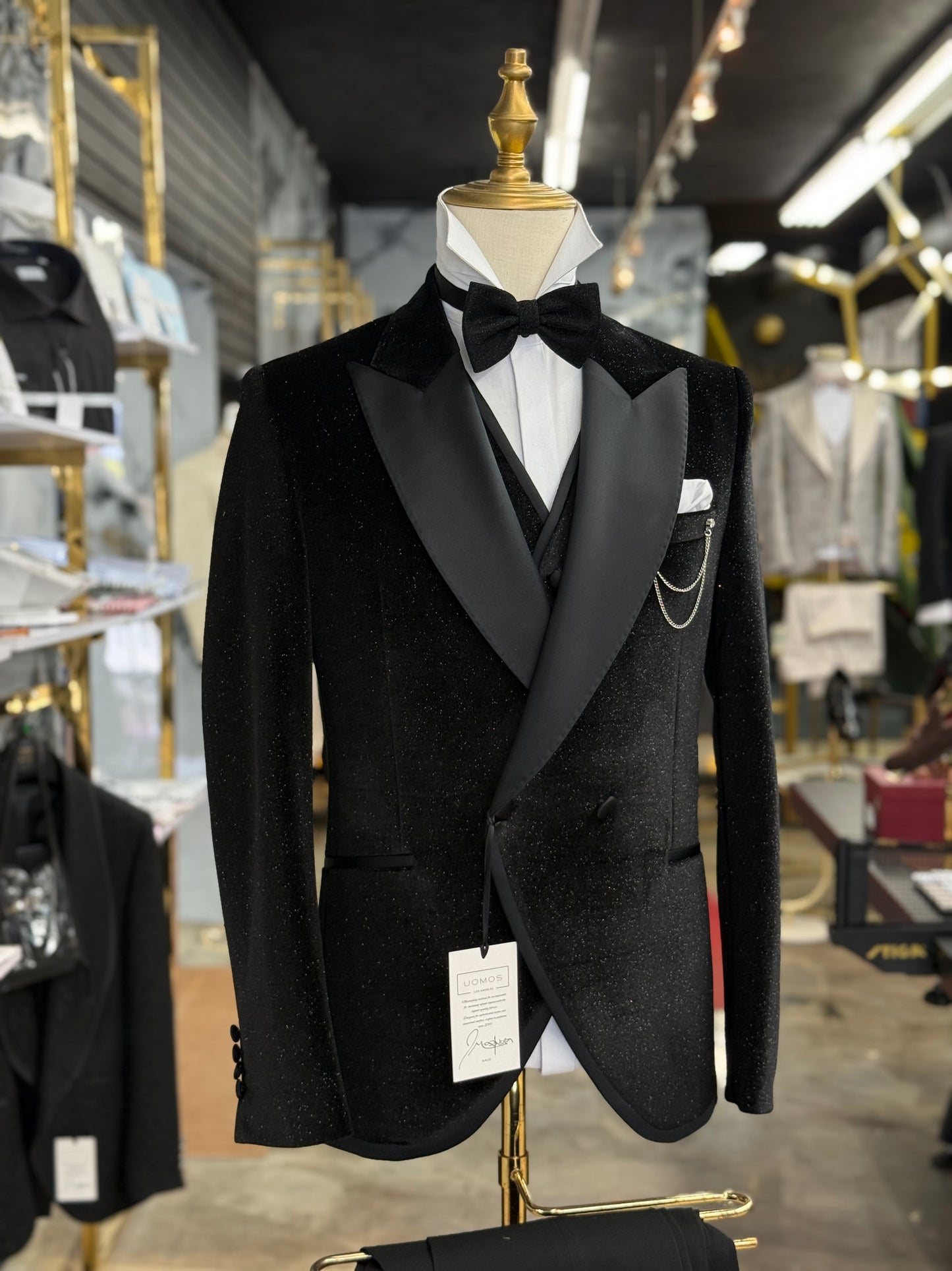 Midnight Sparkle Velvet Black Tie Tuxedo