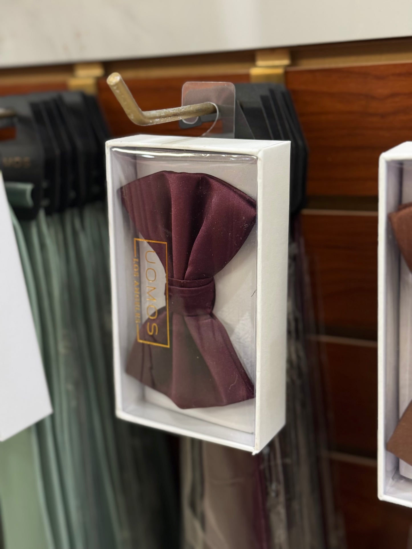 Burgundy Deep Wine Bow tie & Pocket Square set.