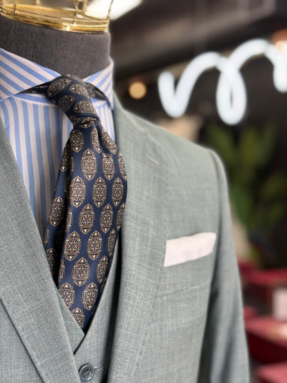 Necktie Medallion Midnigth & Bronce