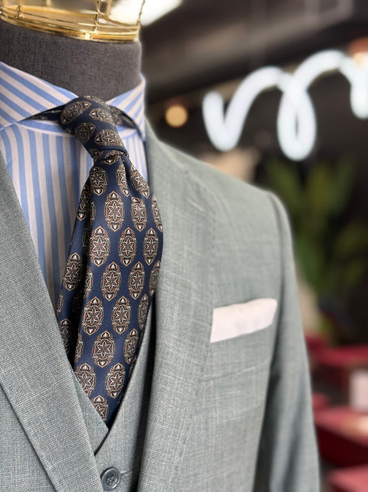 Necktie Medallion Midnigth & Bronce