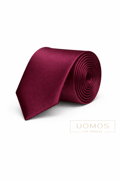 Burgundy Deep Wine Tie & Pocket Square Set