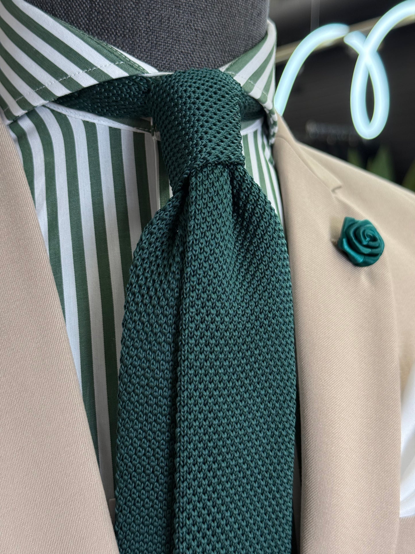 Knitted Hunter Green Necktie