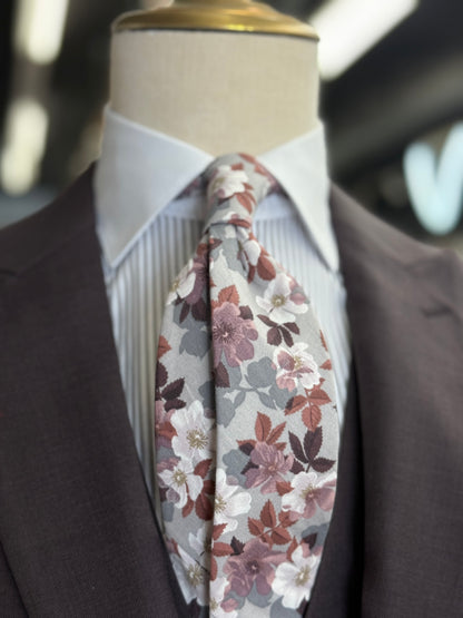 Necktie Dusty Rose Garden Cotton