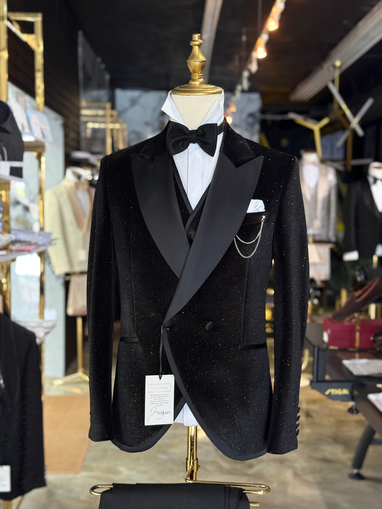 Midnight Sparkle Velvet Black Tie Tuxedo