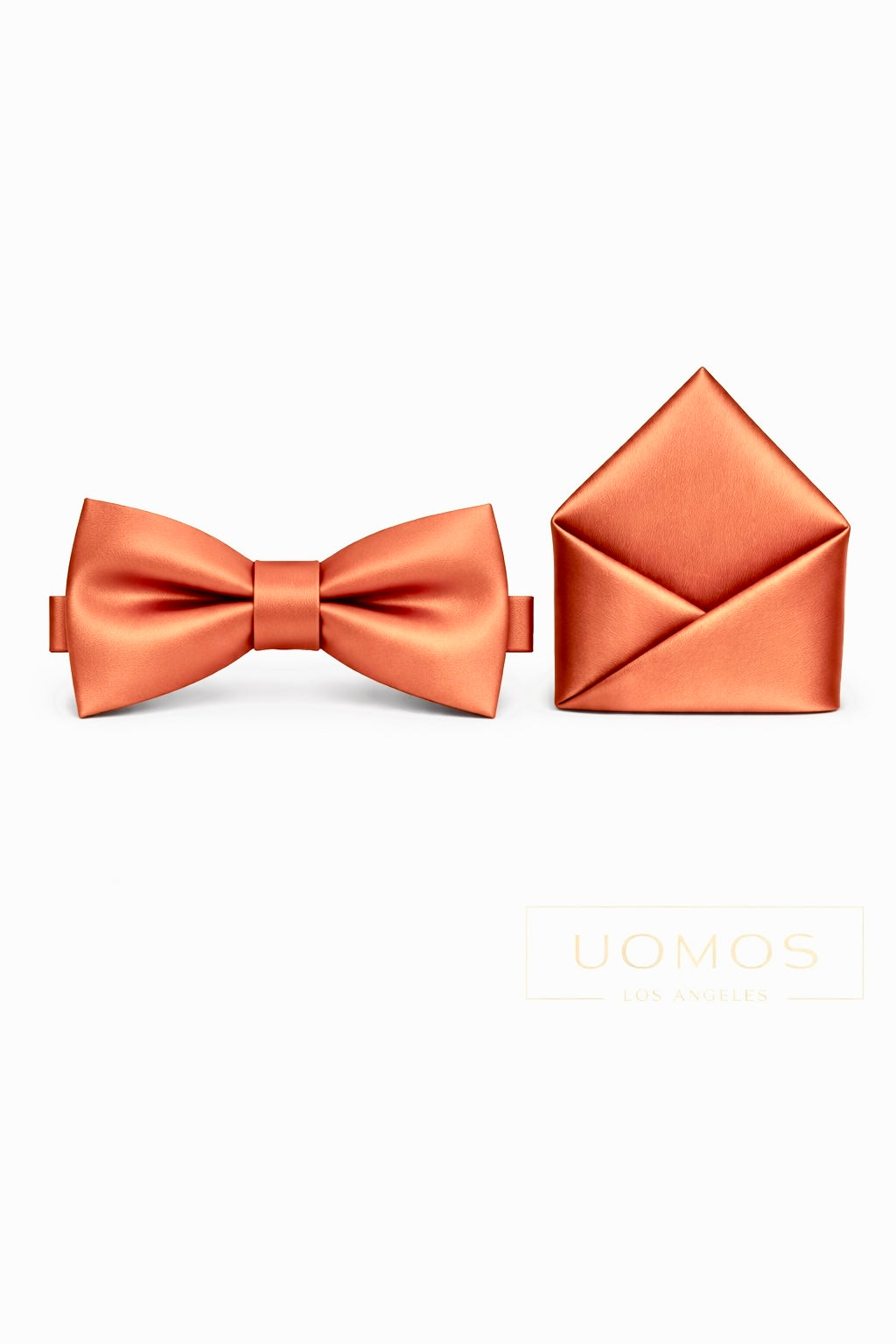 Sunset Terracota Bow tie & Pocket Square set.