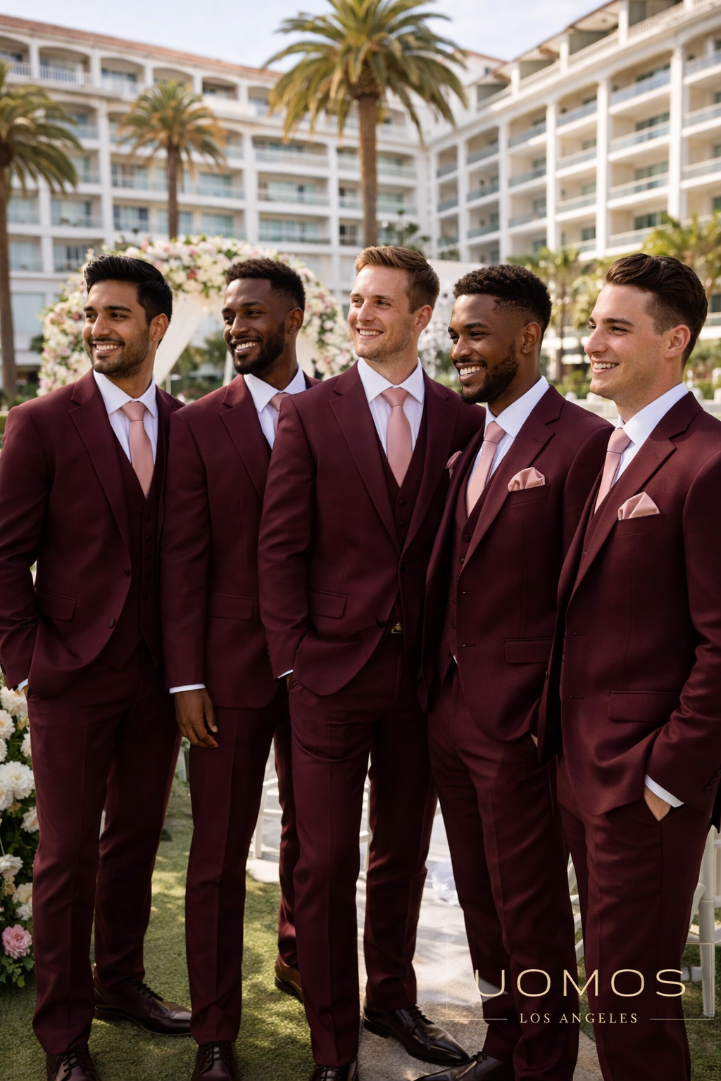 Dusty Rose Tie & Pocket Square Set