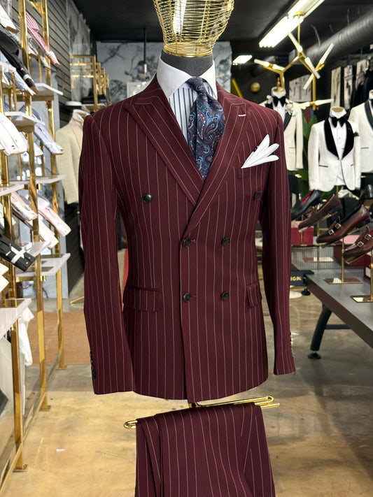 Bureaux Double-Breasted Pinstripe Suit