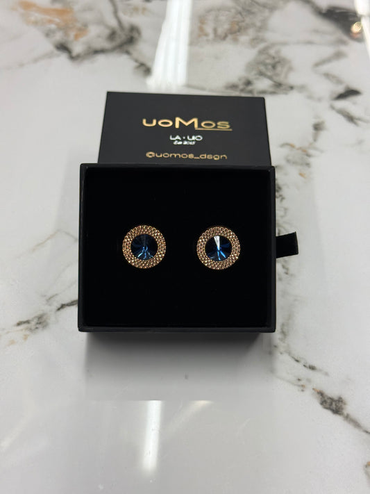 Imperial Blue Stone Rose Gold Cufflinks