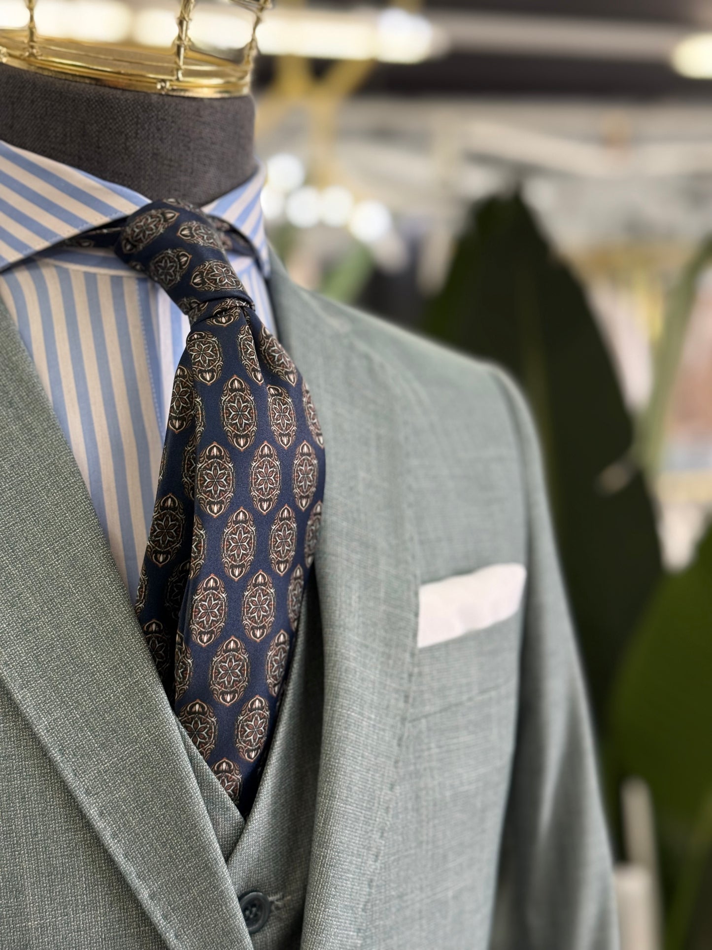 Necktie Medallion Midnigth & Bronce