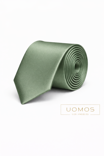 Laurel Eucalyptus Green Tie & Pocket Square Set