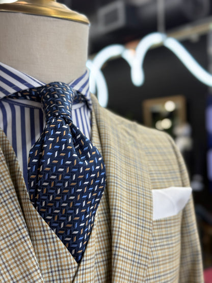 Necktie Navy Geometric