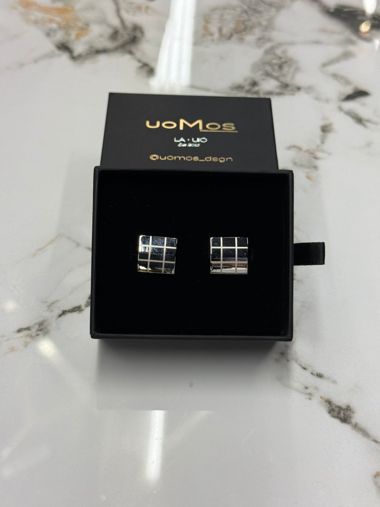 Silver Windowpane Cufflinks