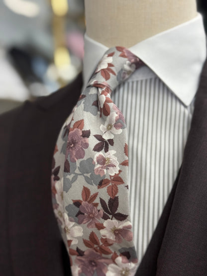 Necktie Dusty Rose Garden Cotton