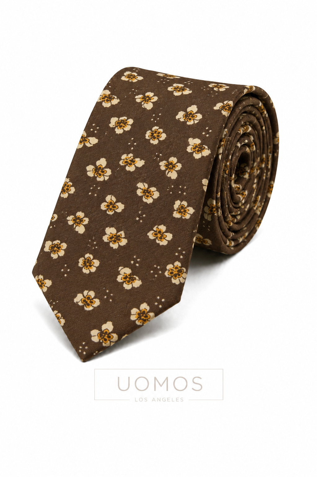 Necktie Floral Brown & Beige