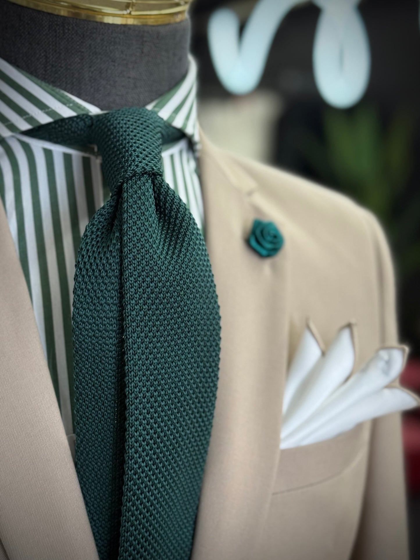 Knitted Hunter Green Necktie