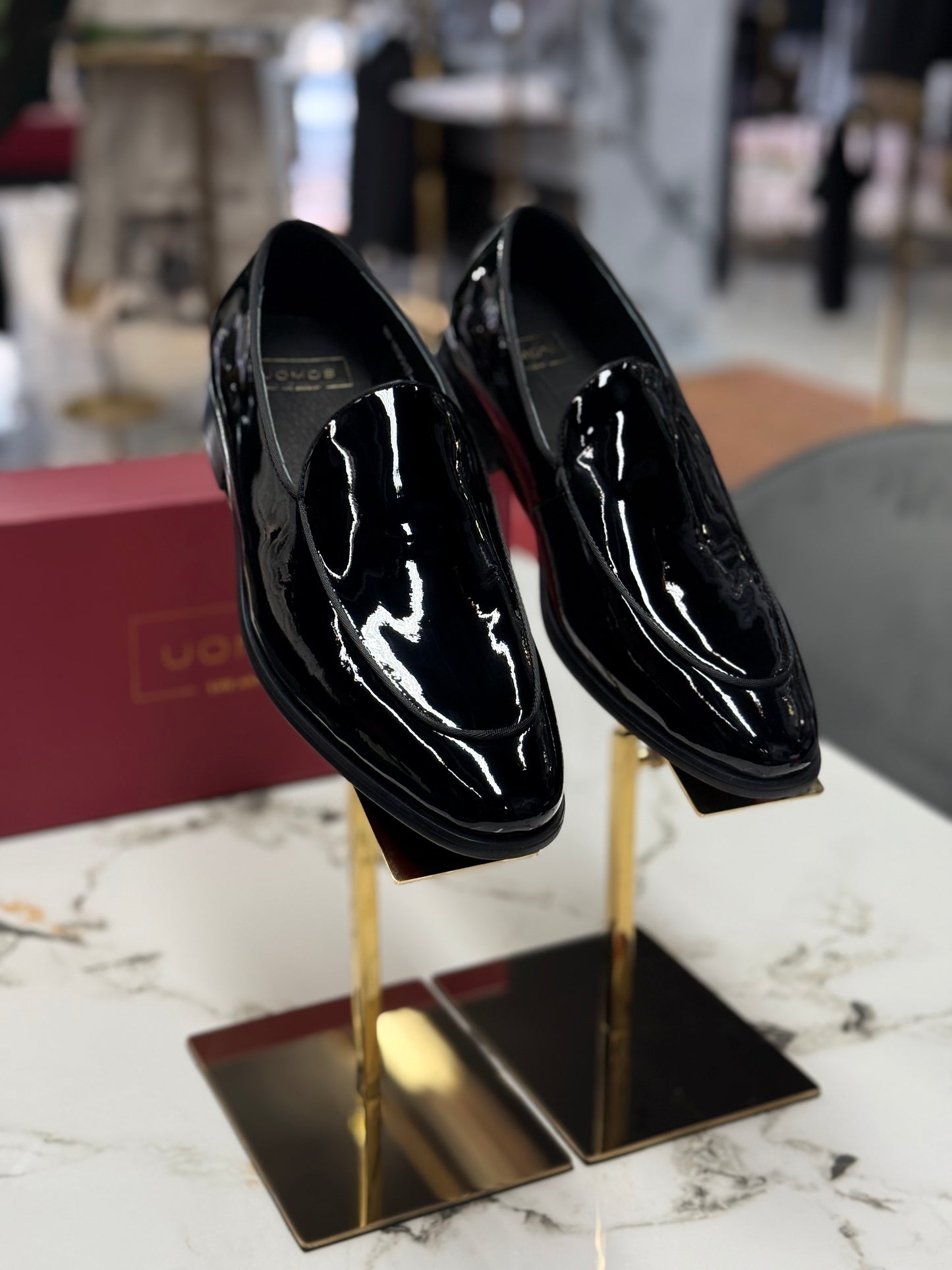 UOMOS Loafers Black pure patent leather Tuxedo
