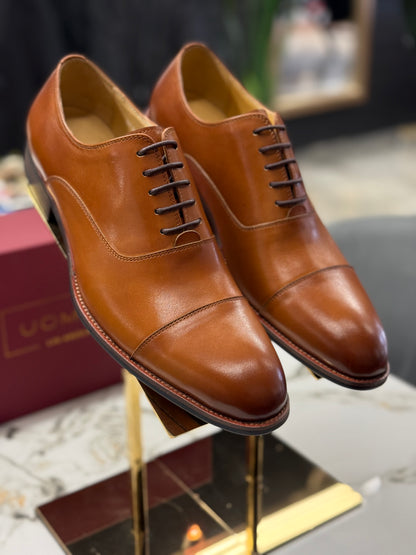 UOMOS Oxford tan pure leather
