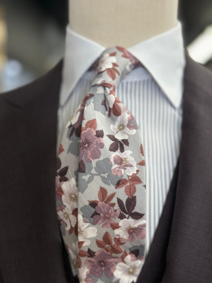Necktie Dusty Rose Garden Cotton