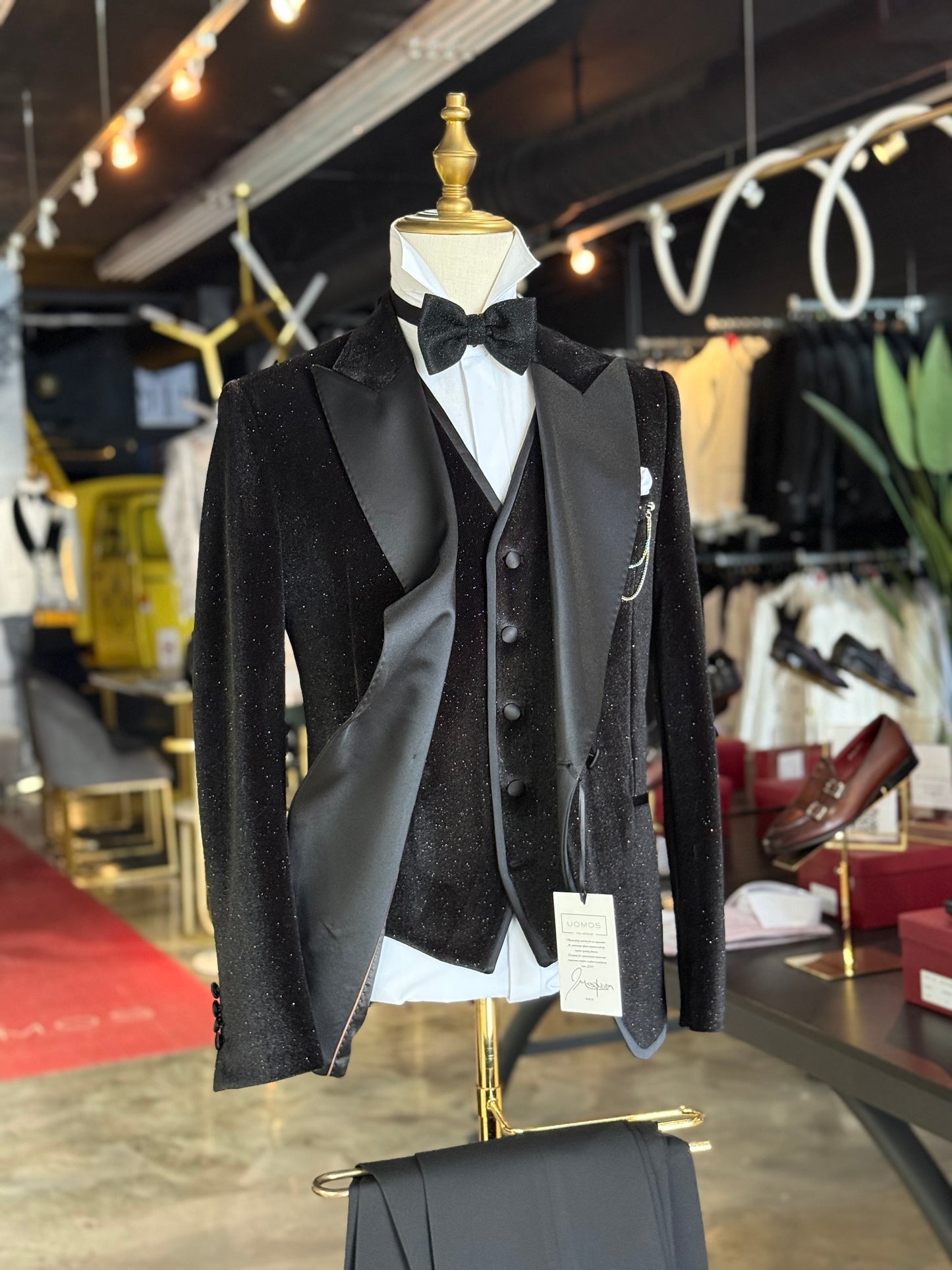 Midnight Sparkle Velvet Black Tie Tuxedo