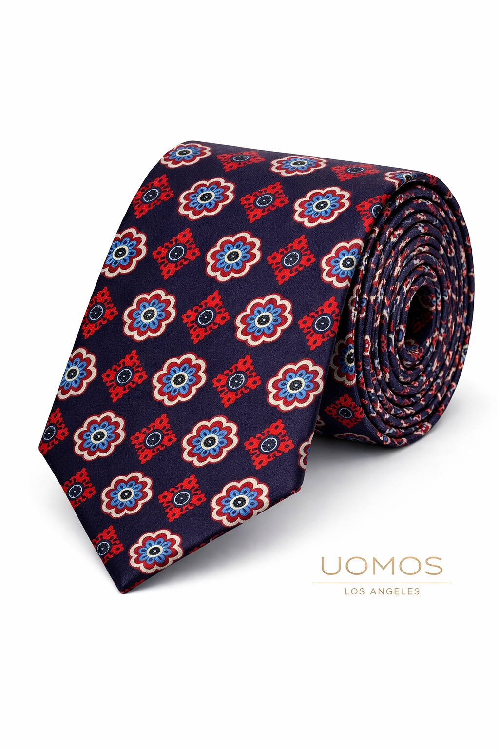 Necktie Medallion Red & Navy