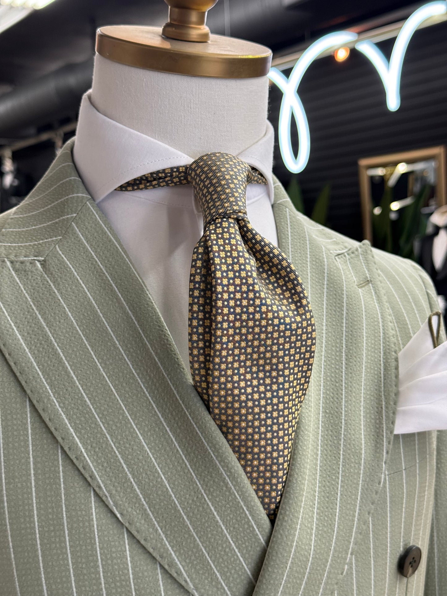 Necktie Yellow and Green