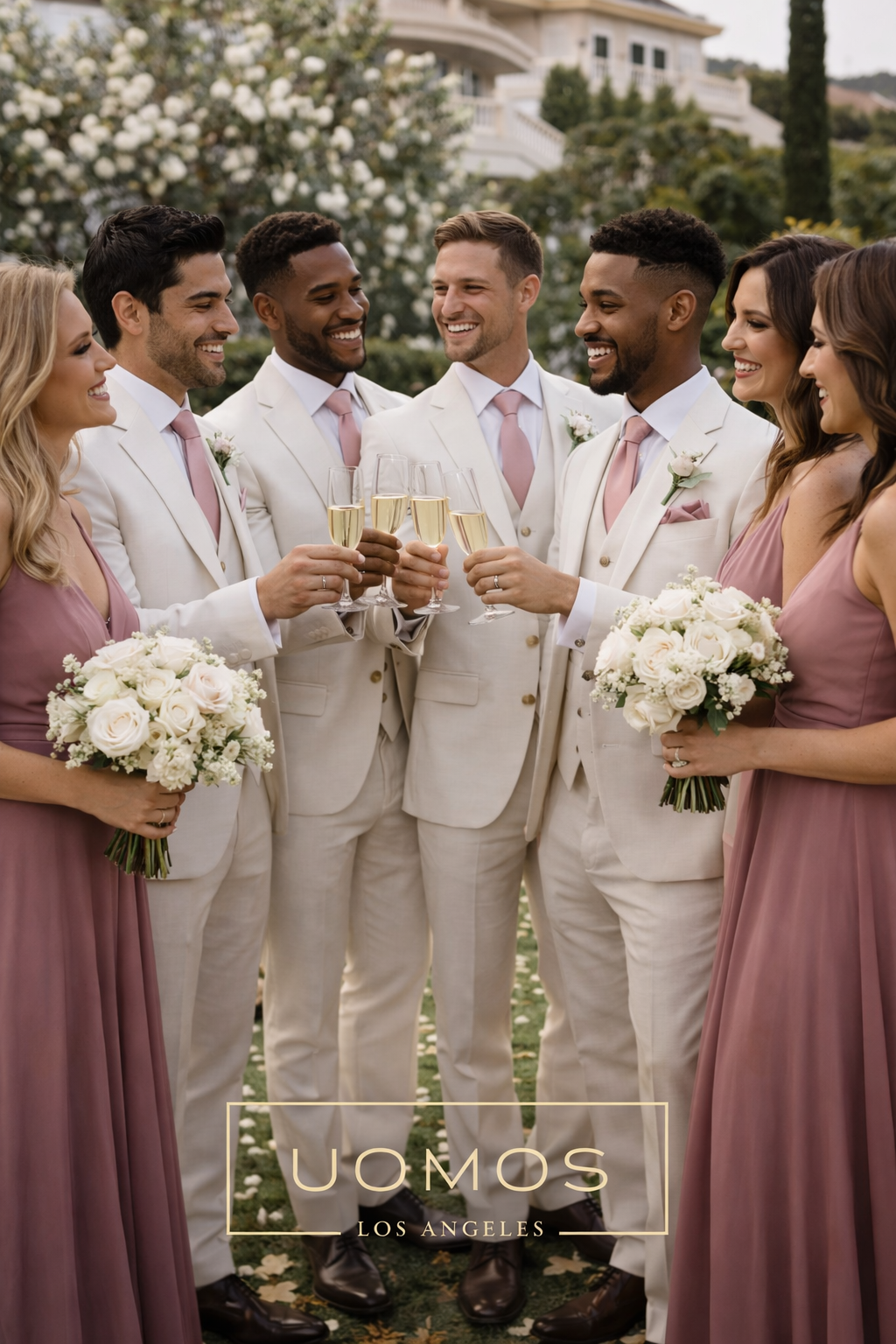 Mauve Tie & Pocket Square Set
