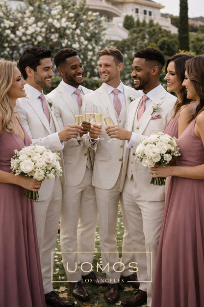 Mauve Tie & Pocket Square Set