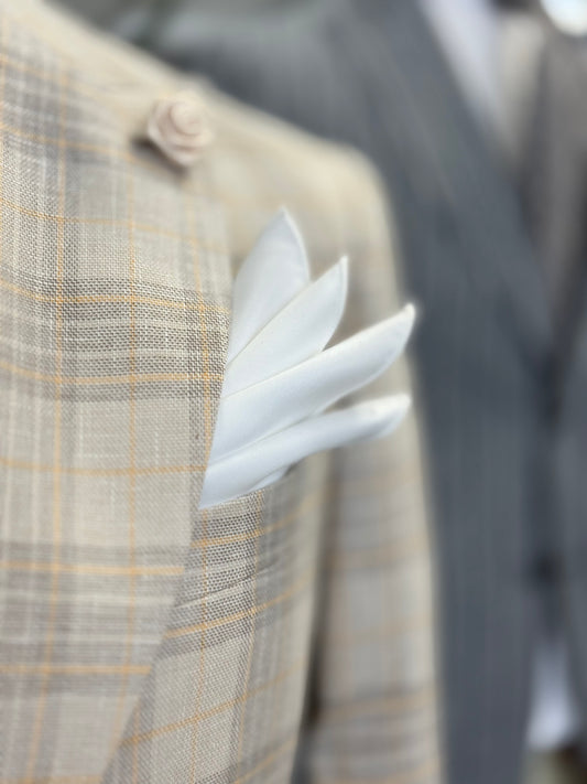 White pocket square