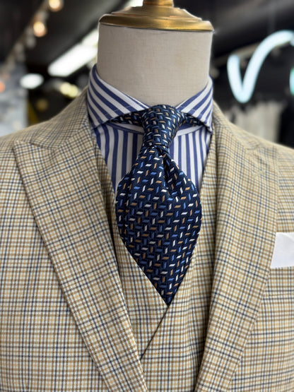 Necktie Navy Geometric