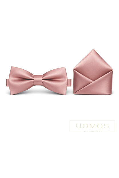 Mauve Bow tie & Pocket Square set.