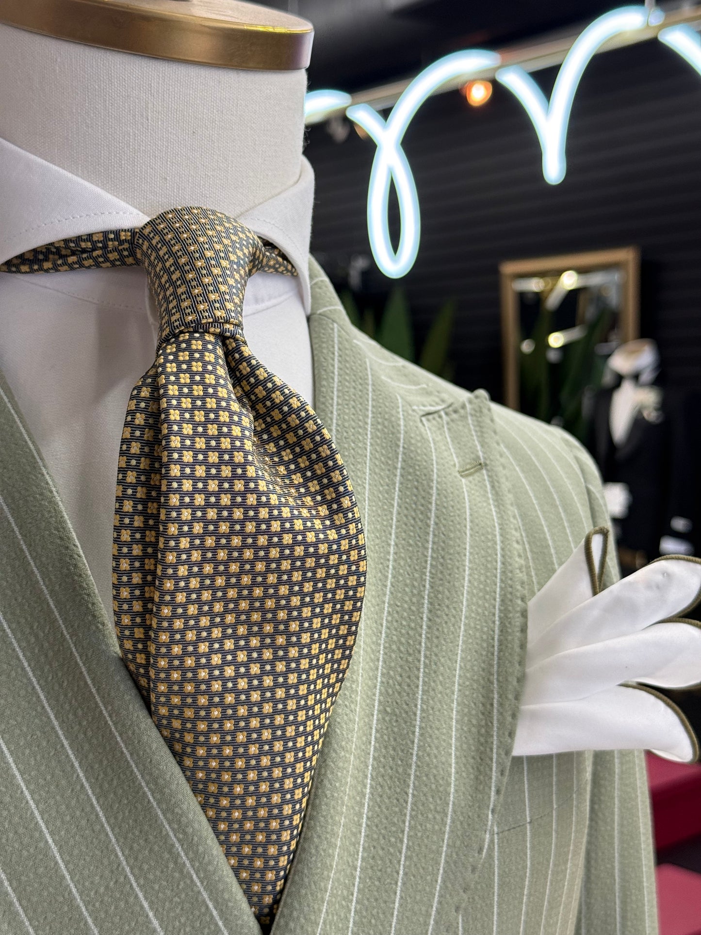 Necktie Yellow and Green