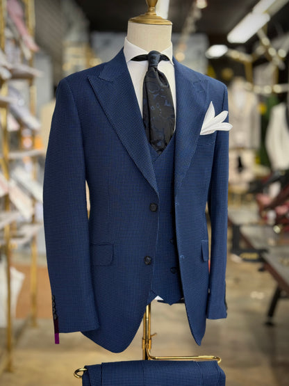 Royal & Midnight Birdeye Wide Peak Lapel Suit