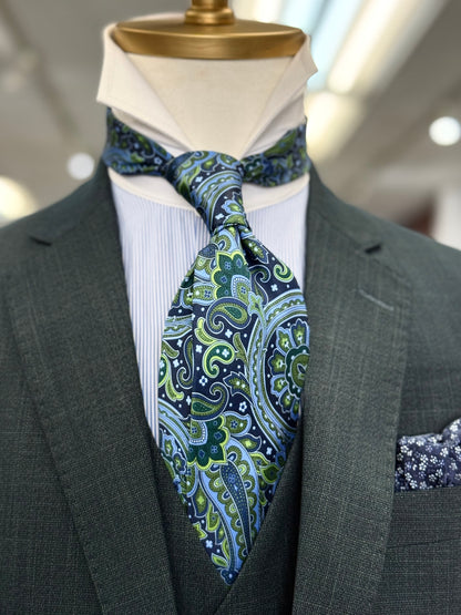 Necktie Big Paisley Blue & Green